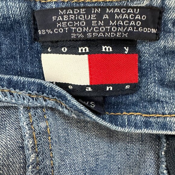 Vintage Y2K Tommy Hilfiger Denim Mini Dress Fitted Stretch Americana Size XS - Picture 10 of 12